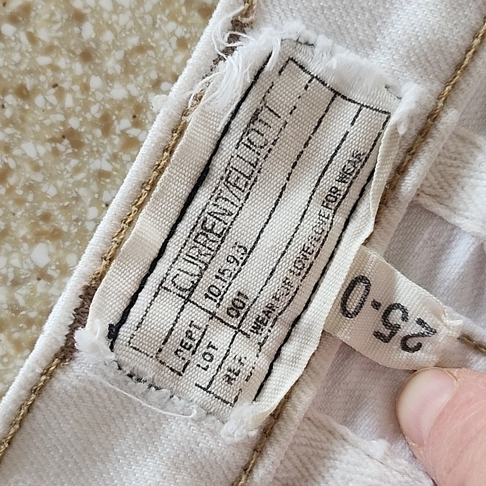 Current/ Elliott The Fling Sandy White Jeans Size 25 - Picture 3 of 13